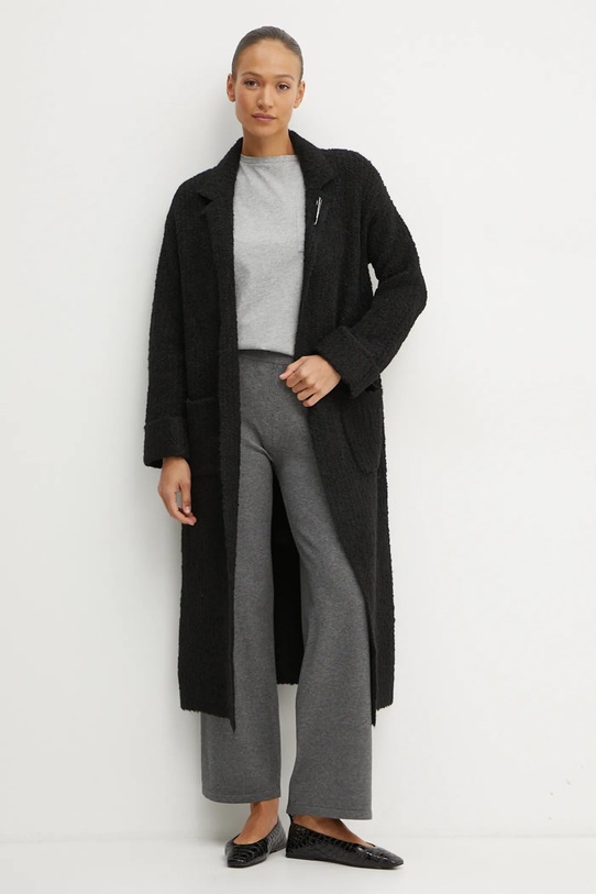 Kabát s prímesou vlny Liu Jo WF4491.MA50P čierna AW24