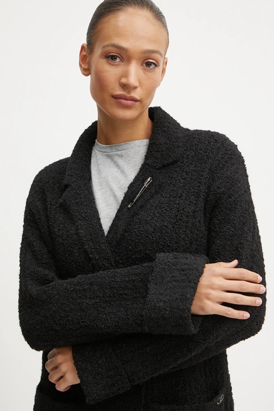 Kabát s prímesou vlny Liu Jo čierna WF4491.MA50P