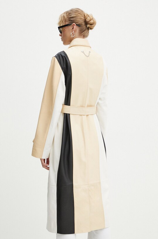 Одяг Шкіряний плащ Moschino Jeans 3706.8216 бежевий