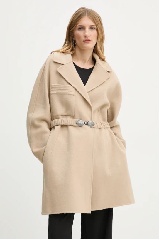 BA&SH cappotto in lana 1H24KARA beige AW24