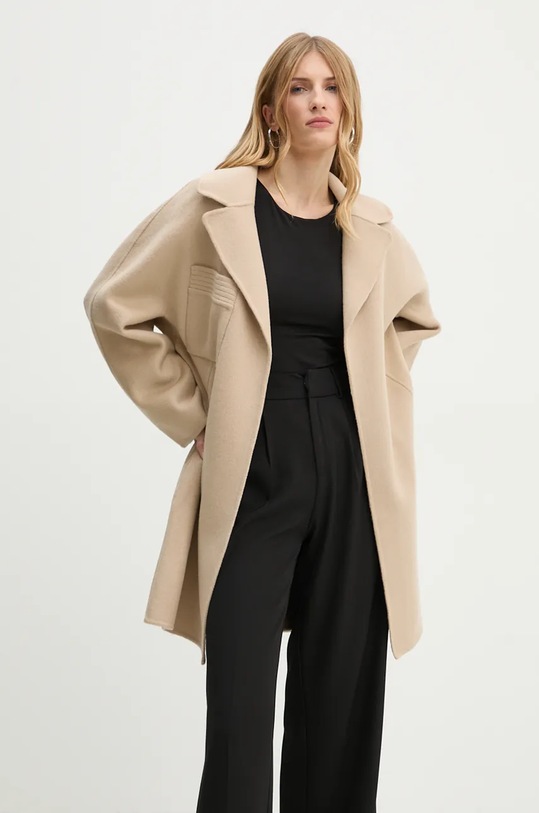 Вълнено палто BA&SH бежов 1H24KARA
