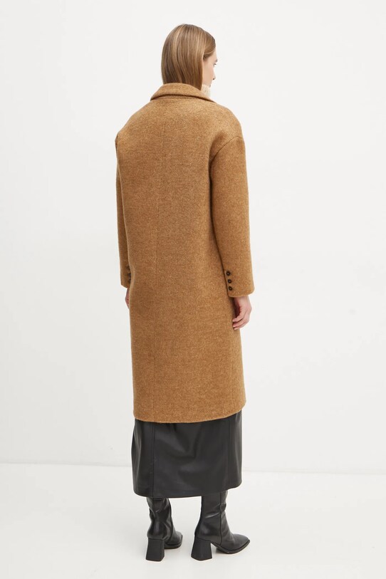 Шерстяное пальто BA&SH 1H24TAO коричневый AW24
