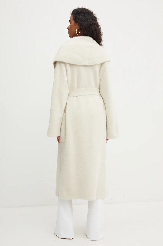 Odzież Elisabetta Franchi płaszcz CK15Q46E2 beżowy