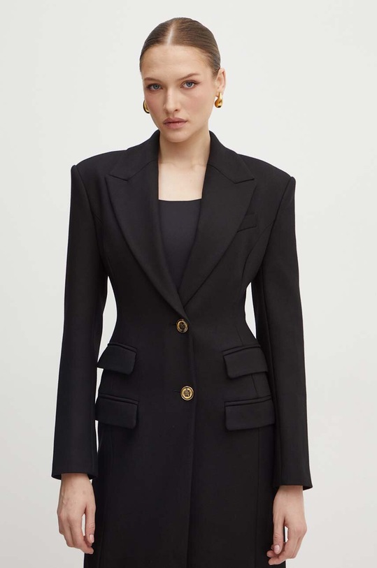 Elisabetta Franchi płaszcz czarny CP00146E2