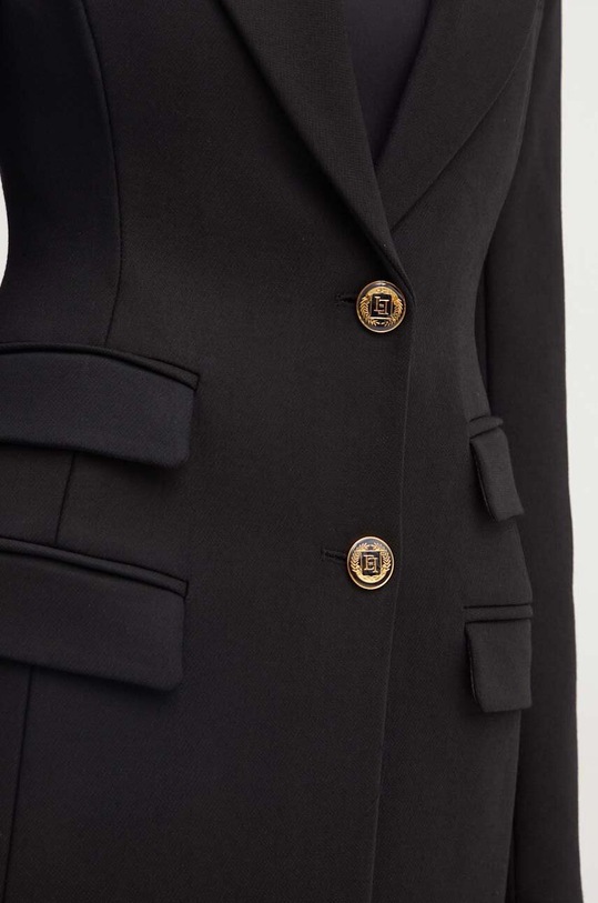 Elisabetta Franchi płaszcz CP00146E2 czarny