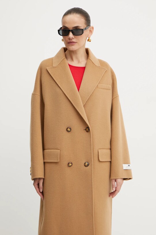 Vuneni kaput Elisabetta Franchi bež CP55D46E2