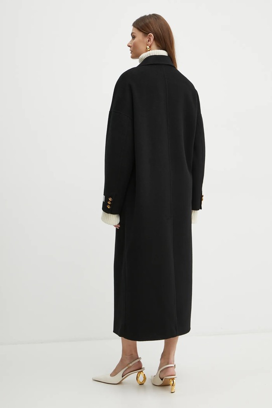 Одяг Вовняне пальто Elisabetta Franchi CP55D46E2 чорний