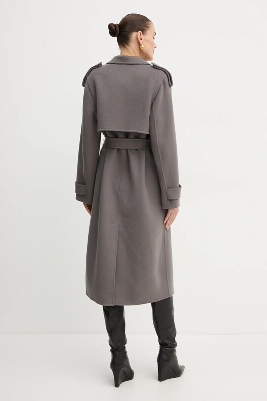 Abbigliamento Elisabetta Franchi cappotto in lana CP57D46E2 grigio
