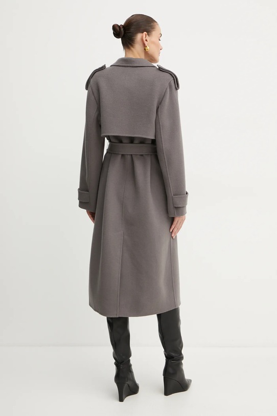 Oblečení Vlněný kabát Elisabetta Franchi CP57D46E2 šedá