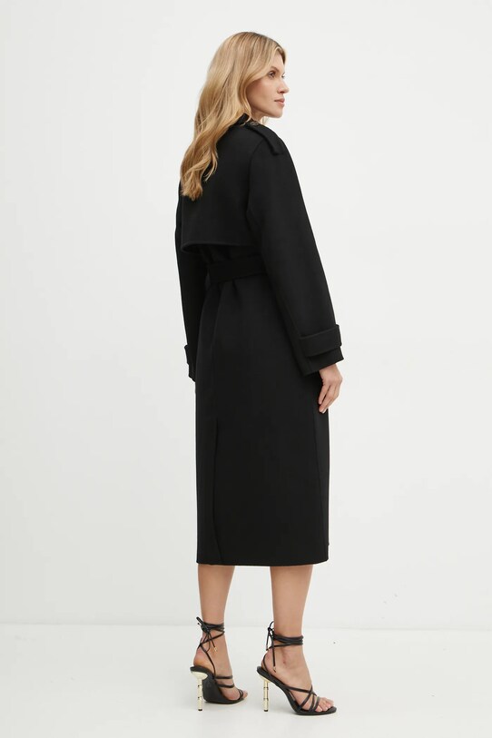 Îmbrăcăminte Elisabetta Franchi palton de lana CP57D46E2 negru