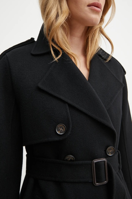 Vlněný kabát Elisabetta Franchi CP57D46E2