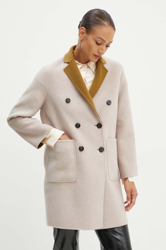 MAX&Co. płaszcz wełniany dwustronny zielony 2426016011200