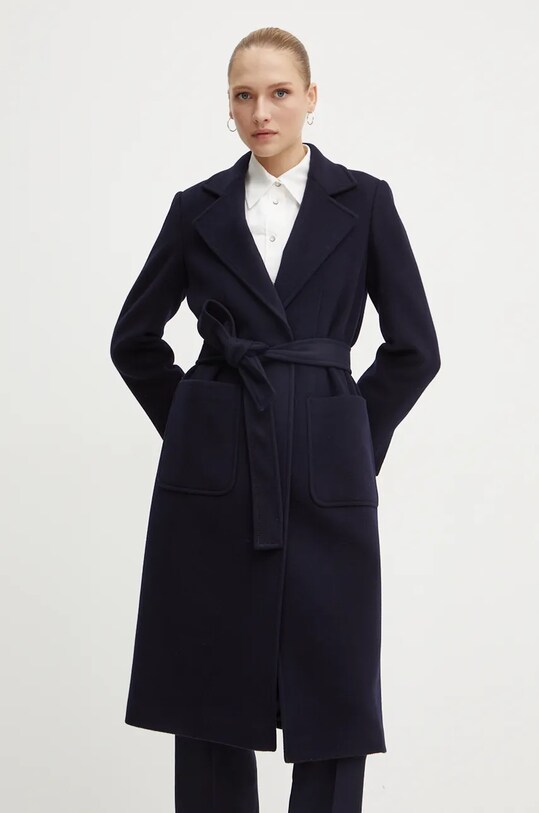 MAX&Co. płaszcz wełniany 2428016024200 granatowy AW24