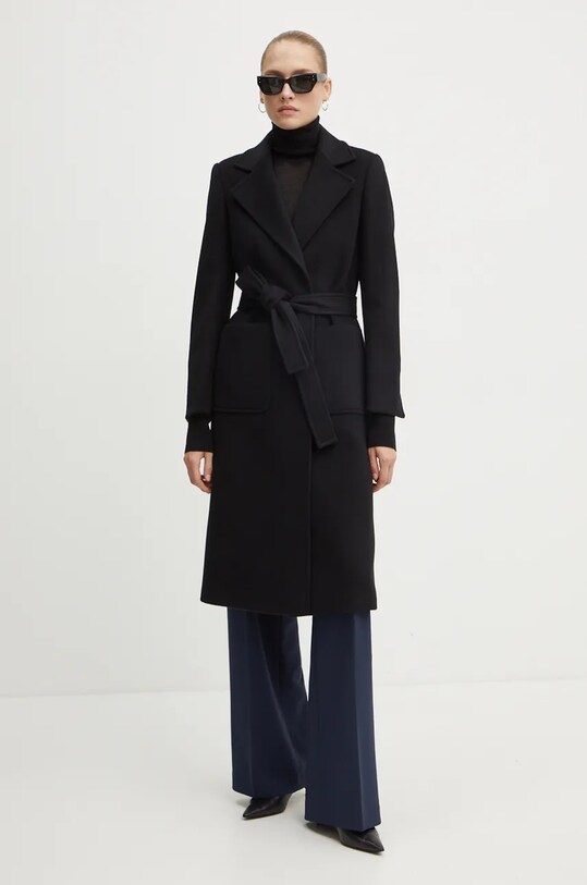MAX&Co. palton de lână cu captuseala negru 2428016024200