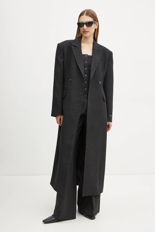 Vuneni kaput Herskind Ultra 5379174 siva AW24