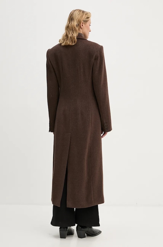 Odzież Herskind płaszcz wełniany Ultra 5379816 brązowy