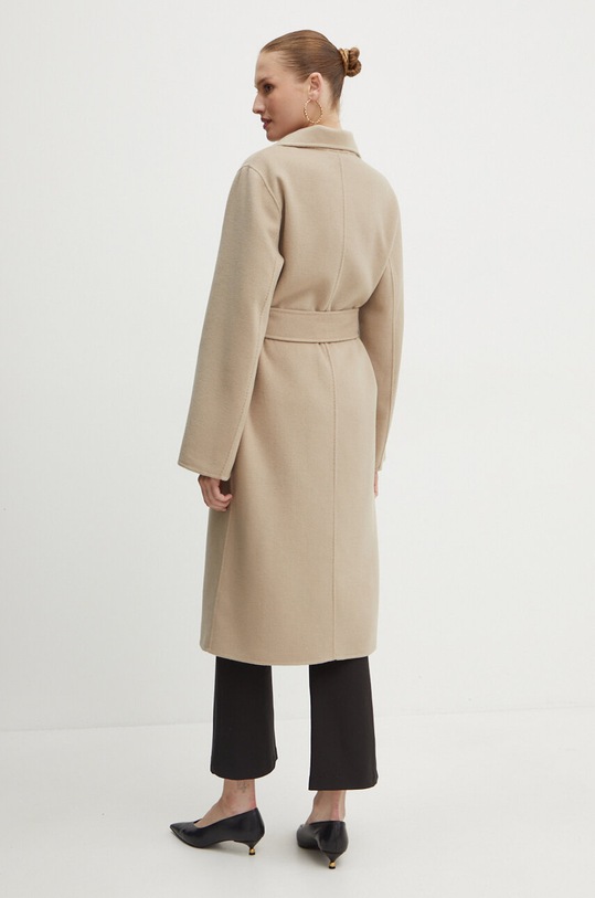 Вовняне пальто Karl Lagerfeld 245W1501 бежевий AW24