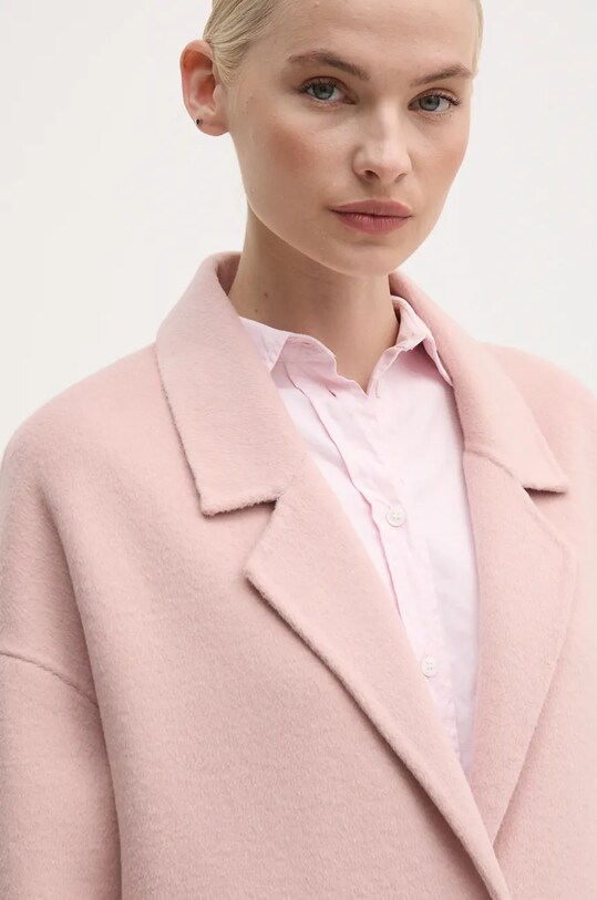 Îmbrăcăminte United Colors of Benetton palton de lana 28F7DN06B roz