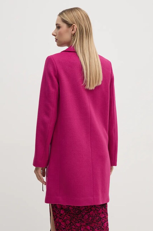 Îmbrăcăminte United Colors of Benetton palton de lana 2U62DN062 roz