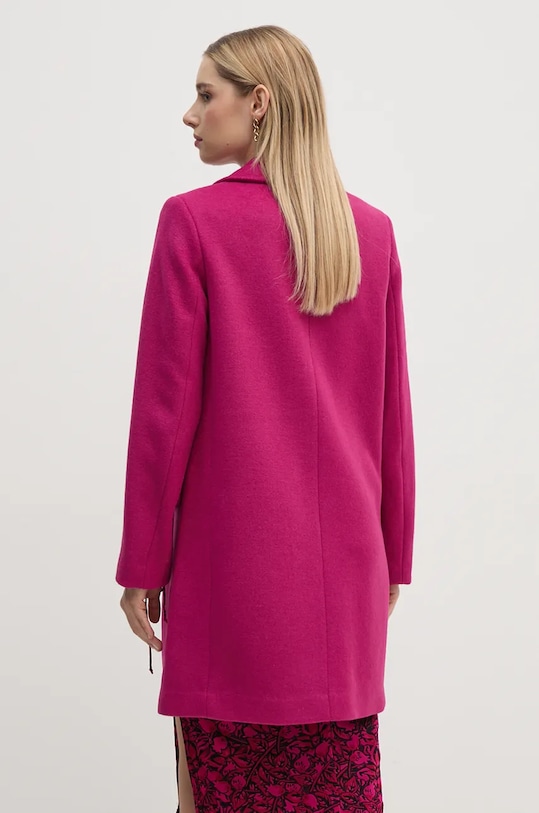 Дрехи Вълнено палто United Colors of Benetton 2U62DN062 розов