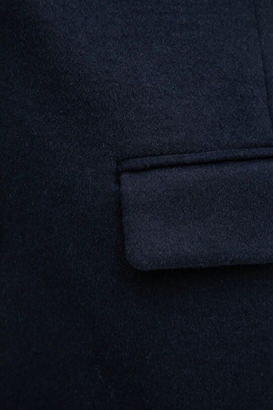 United Colors of Benetton płaszcz wełniany 2U62DN062 granatowy