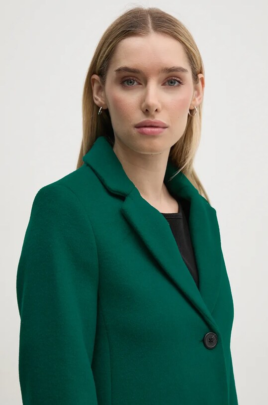 United Colors of Benetton płaszcz wełniany zielony 2U62DN062