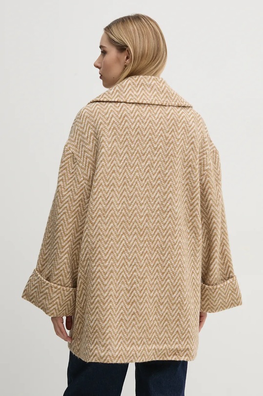 Odzież United Colors of Benetton płaszcz 2JCHDN06D beżowy