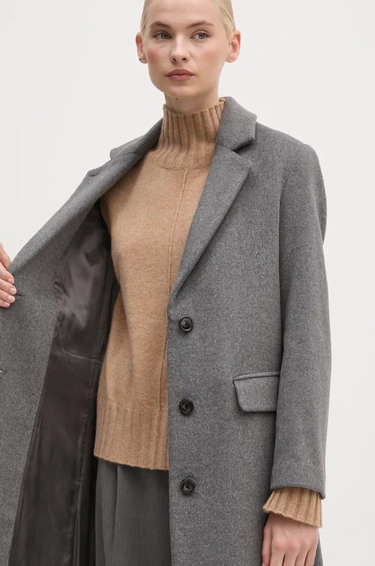 United Colors of Benetton płaszcz z domieszką wełny 28HFDN069