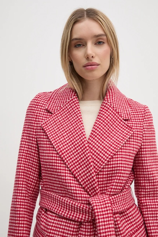 Kabát s prímesou vlny United Colors of Benetton červená 2TWADN066