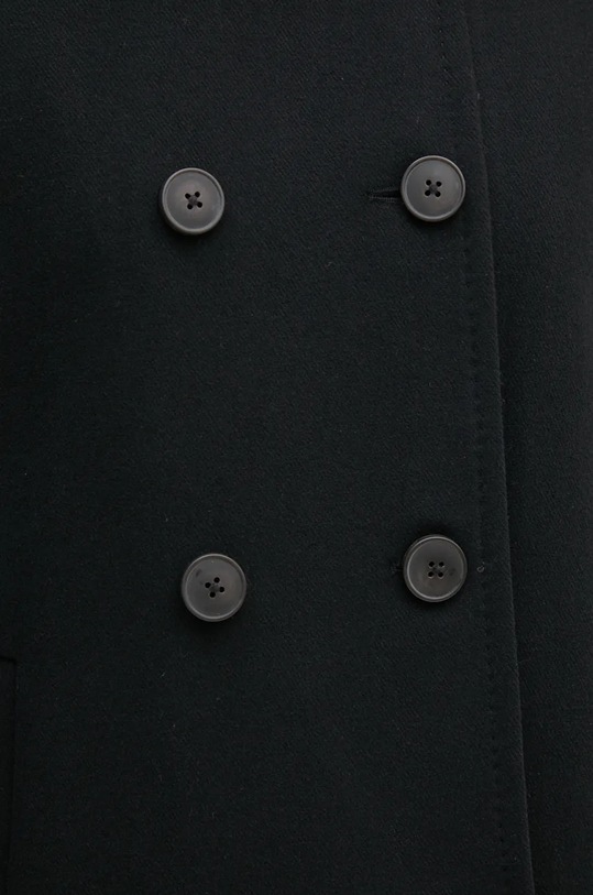 Вовняне пальто United Colors of Benetton 2O9VDN064 чорний