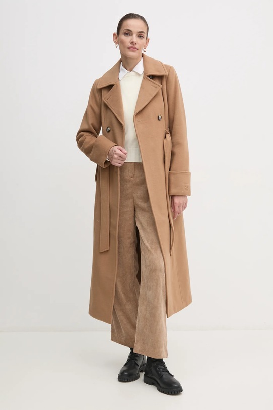 Kaput s primjesom vune Dkny smeđa D2G4A204