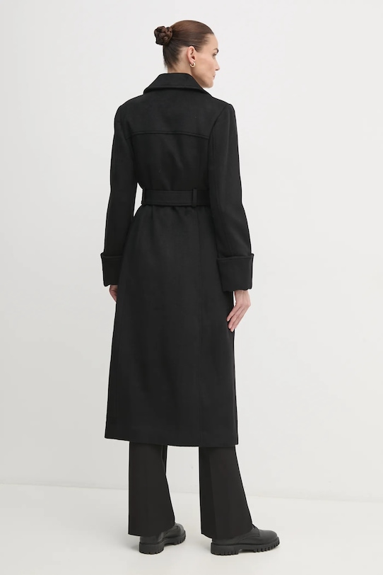 Пальто з домішкою вовни Dkny D2G4A204 чорний AW24