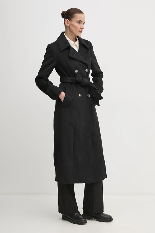 Одяг Пальто з домішкою вовни Dkny D2G4A204 чорний