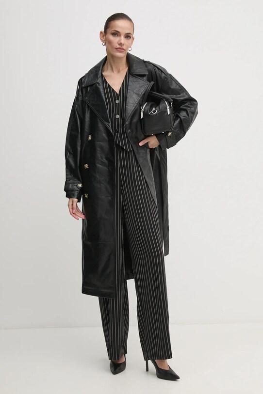 Dkny płaszcz D2G4A212 czarny AW24