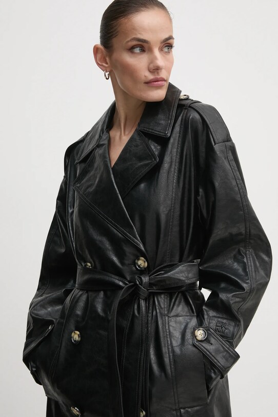 Dkny płaszcz czarny D2G4A212