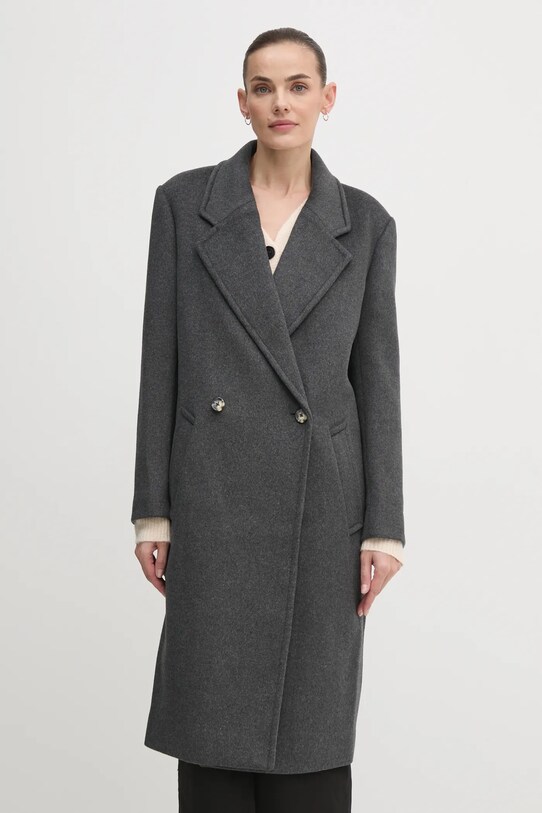 Dkny palton de lana D2G4A203 gri AW24
