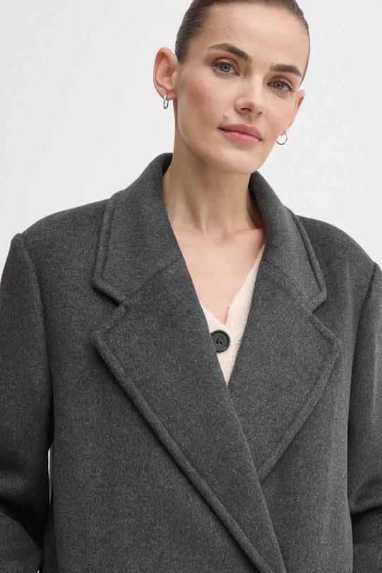 Dkny palton de lana gri D2G4A203