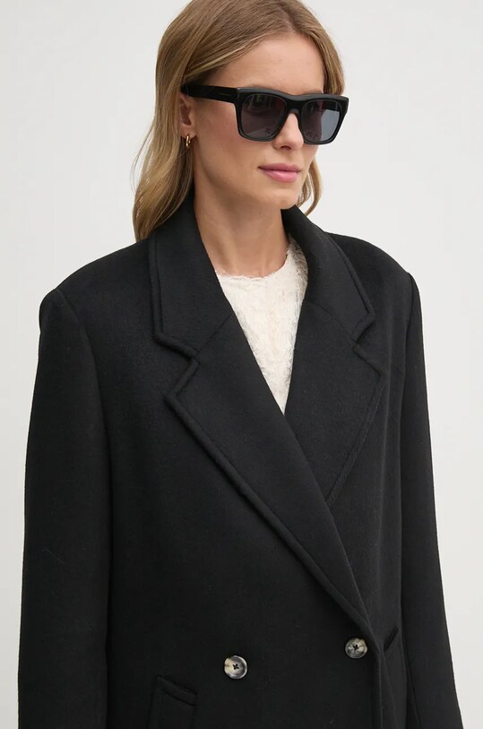 Dkny palton de lana D2G4A203 negru