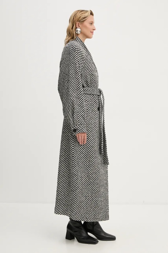 Gestuz kabát gyapjú keverékből 10909195 fekete AW24