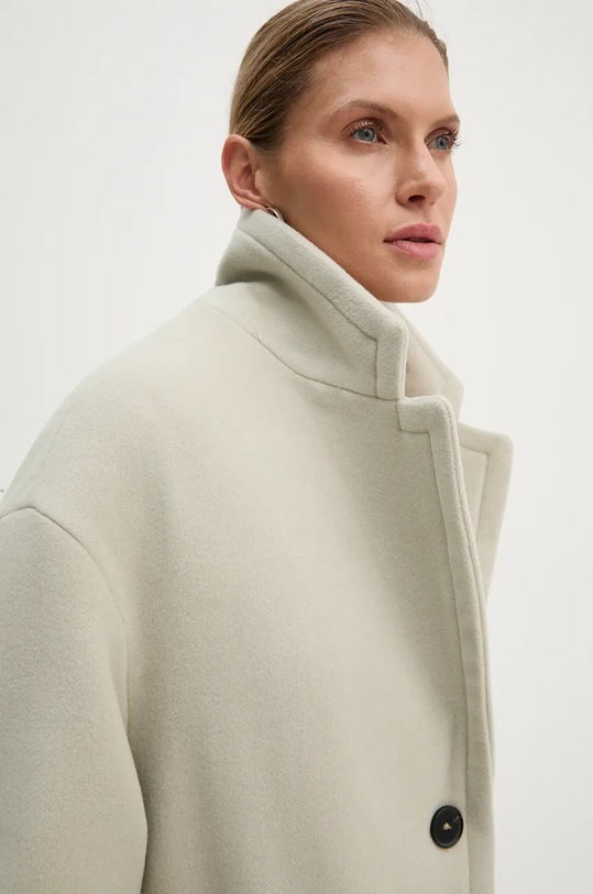 Вовняне пальто Drykorn 85319.120012 бежевий