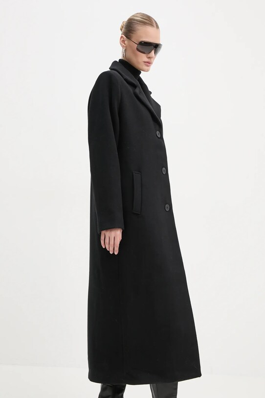 Пальто з домішкою вовни Résumé TrivahRS без капюшона чорний 219321057