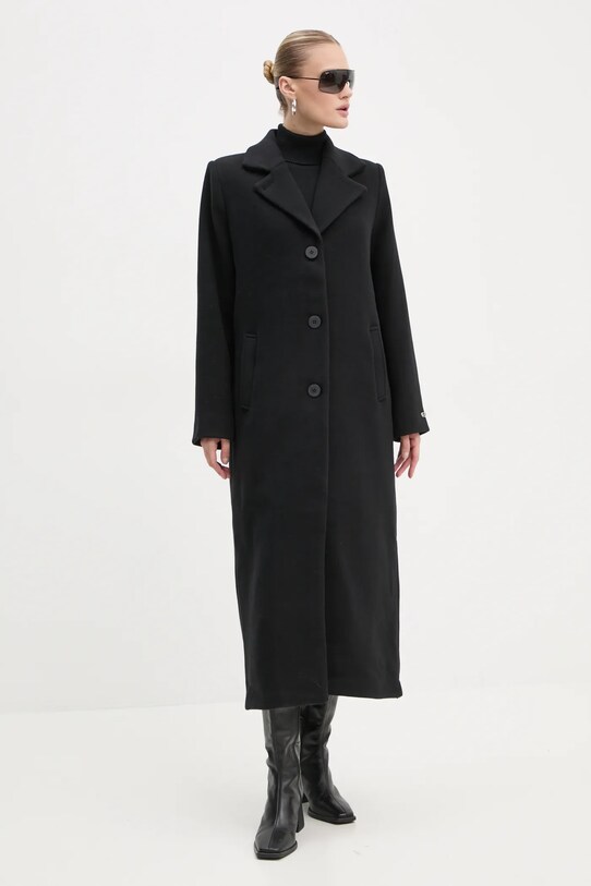 Пальто з домішкою вовни Résumé TrivahRS 219321057 чорний AW24