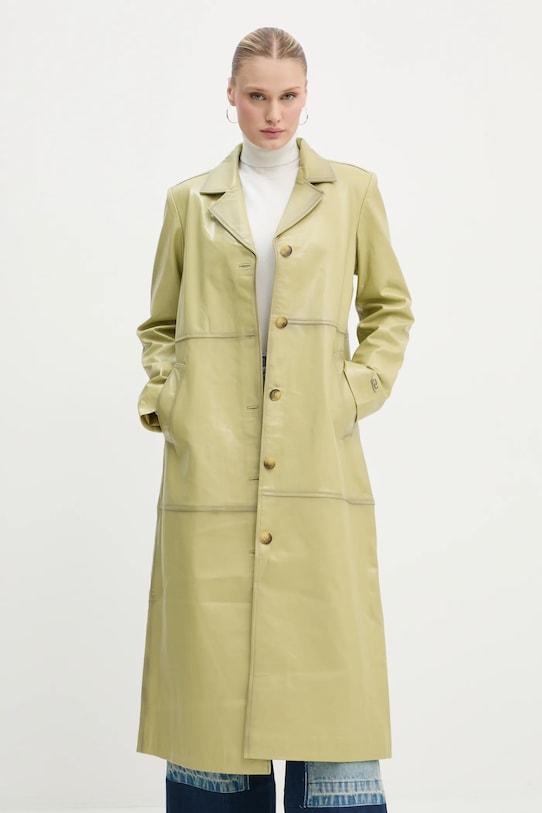 Résumé płaszcz skórzany CynthiaRS 222881243 zielony AW24