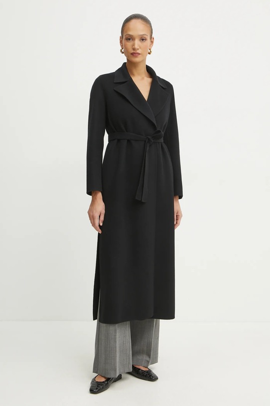 Vlněný kabát Marella nezateplené černá 2423016031200