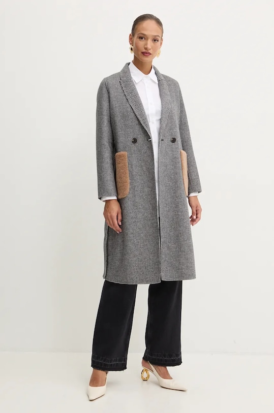 Volnen plašč Marella 2423016051200 črna AW24