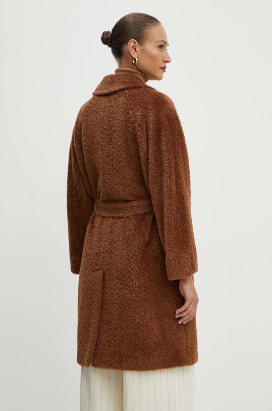 Odzież Marella płaszcz wełniany 2423016061200 brązowy
