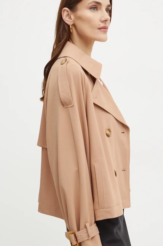 Marella płaszcz wełniany bez kaptura beżowy 2423026021200