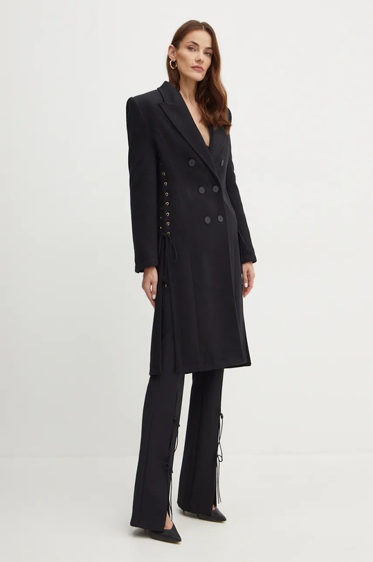 Kabát Versace Jeans Couture dvojradové čierna 77HAT406.N0399