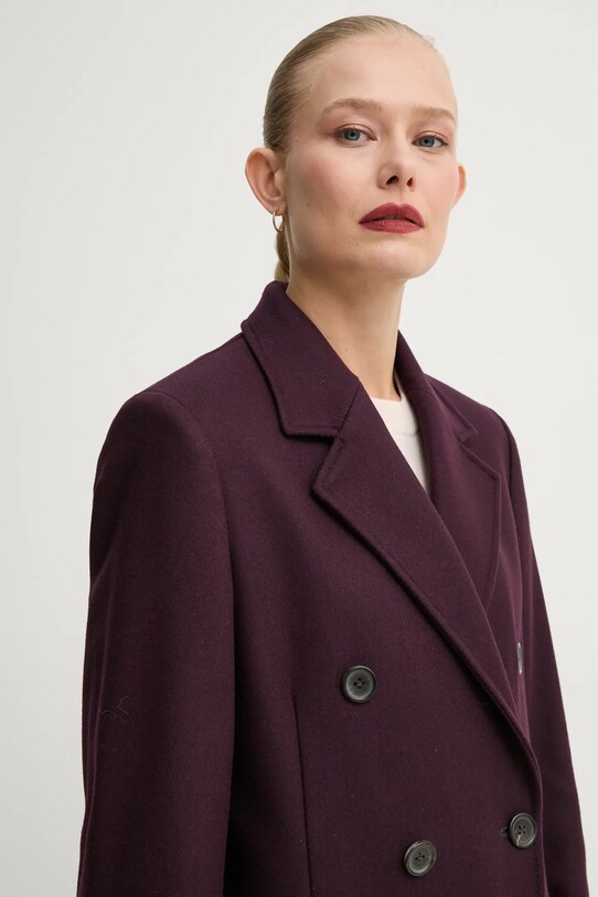 Шерстяное пальто PS Paul Smith фиолетовой W2R.240C.N21059