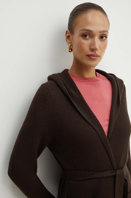 Шерстяной кардиган Max Mara Leisure коричневый 2426316028600